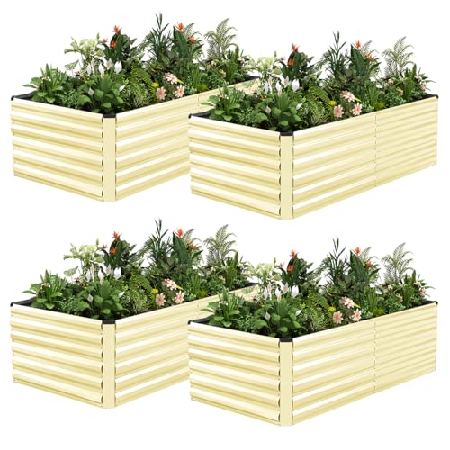 6x3x2ft Outdoor Metal Raised Garden Bed