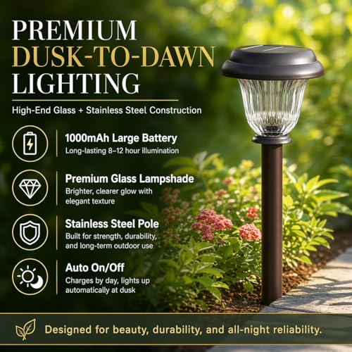 8 Pack Solar Lights Outdoor (8 Count)