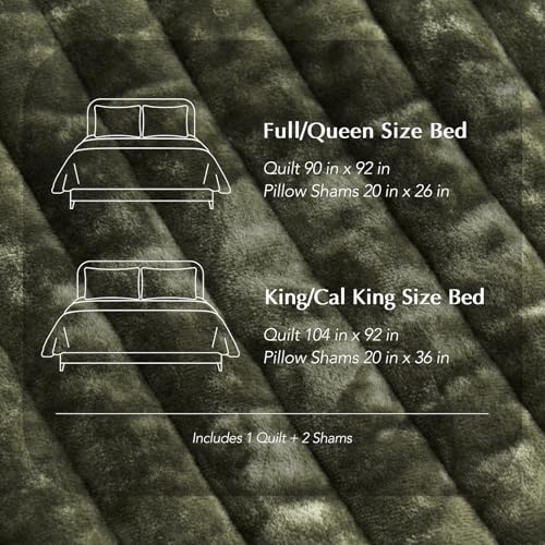 Stripe Channel Luxury Velvet Quilt Set King Size