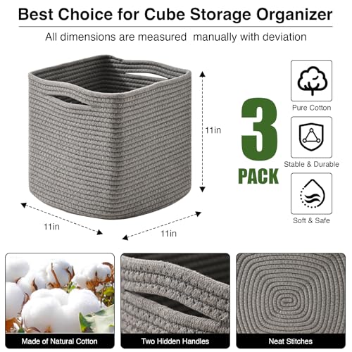 11 Inch Cube Storage Bins (3 Count)