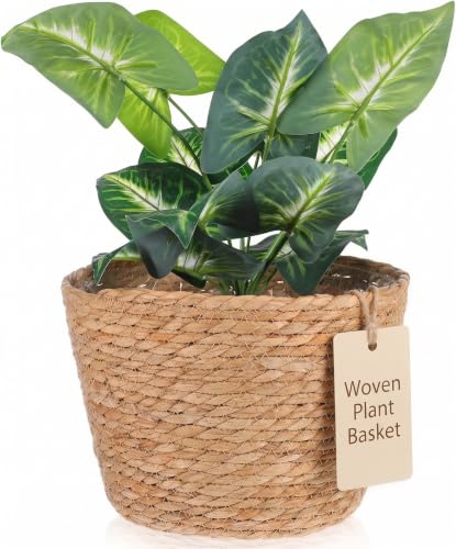 Woven Straw Flower Basket