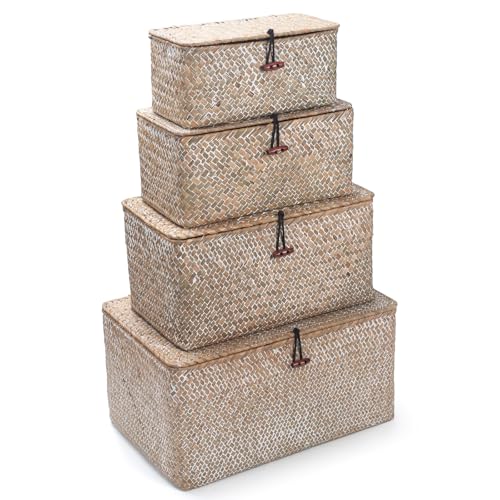 Wicker Basket with Lid (10.22 Count)