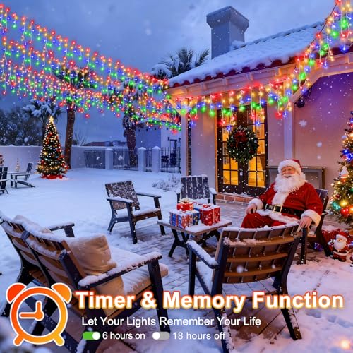 99FT 1216 LED Christmas Lights Outdoor Decorations Hanging Light