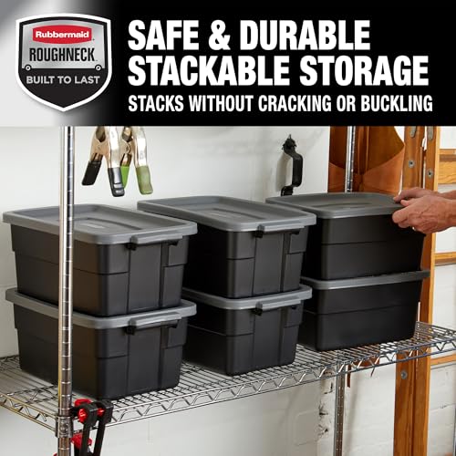 6 Pack Heavy Duty Durable 3 GAL Totes for Storage with Snap Lids and Handles (6 Count)