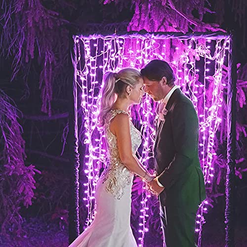 33ft 100 LED Purple Halloween Lights Battery Operated (100 Count)