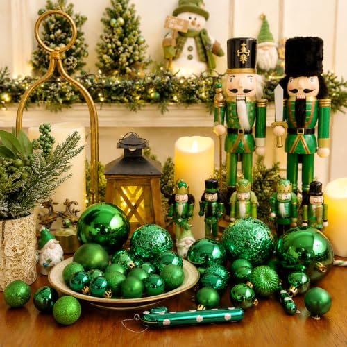 60mm 2.36" Christmas Ball Ornaments Shatterproof Christmas Ornaments Set Decorations for Xmas Tree Balls (34 Count)