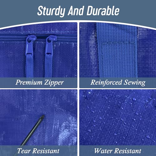 12 Pack Extra Heavy Duty Large Moving Bags with Strong Zipper (12 Count)