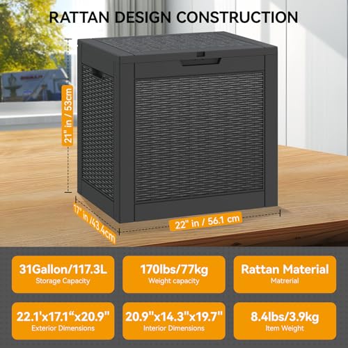 31 Gallon Outdoor Storage Box