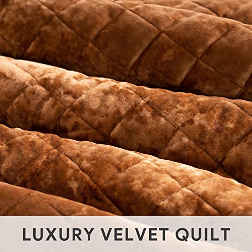 Channel Box Stitch Velvet Quilt Set