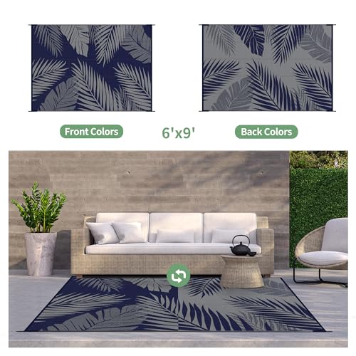 Outdoor Rug Waterproof Plastic Rugs for Patio