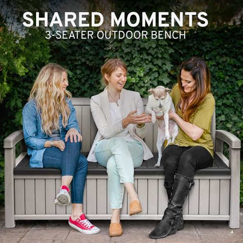 3 Seat Outdoor Storage Bench with Rain Cover