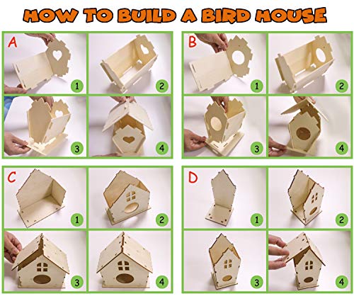 4 Pack Bird House Craft Kit
