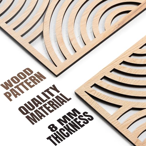 Modern Wooden Wall Sculptures (3 Count)