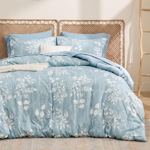 Floral Sky Blue Comforter Set