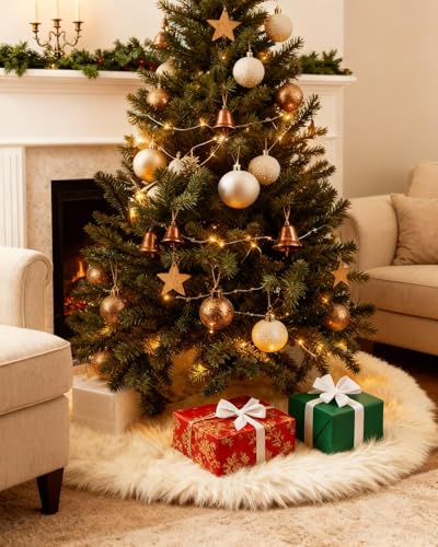 60 Inches Faux Fur Christmas Tree Skirt