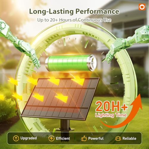 204FT(96*2) Solar String Lights Outdoor,Waterproof Dimmable 60+4 LED (204 Foot)