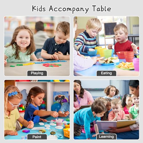 Kids Study Table and 4 Chairs Set