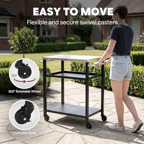 3 Tier Outdoor Grill Cart