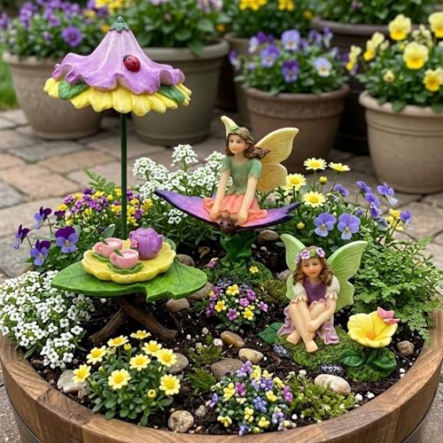 Fairies for Fairy Garden Accessories Outdoor Kit (8 Count)