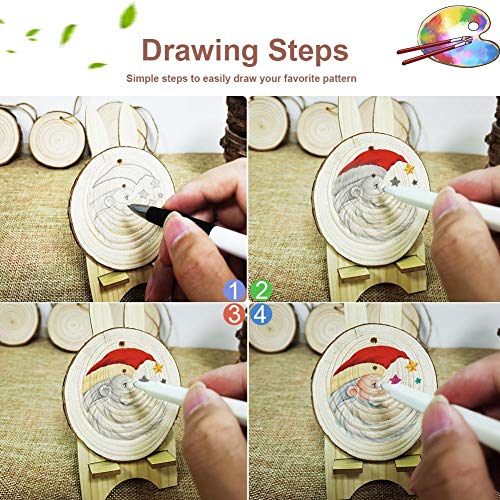 Natural Wood Slices Christmas Ornaments (50 Count)