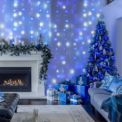 300LED Christmas Curtain Lights Plug in (9.8 Foot)