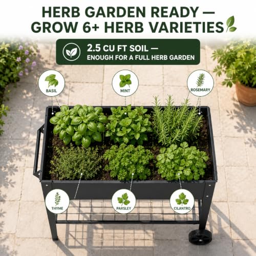 Elevate 32" Raised Garden Bed with Wheels
