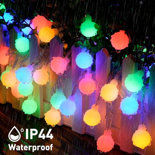 Globe String Lights Indoor Color Changing Christmas Lights Plug in