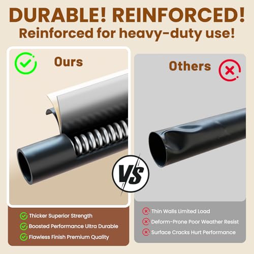 100% Blackout Room Divider Curtains Sets White 2 Panels W100 x L84in No Drill Curtain Rods (2 Count)