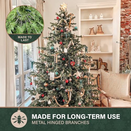 7.5 Ft. Foxtail Pine Artificial Christmas Tree with White Incandescent Smart Lights and Stand