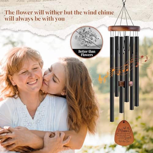 Mother's Bouquet Memorial Wind Chime with Black Tube Decorative Gifts