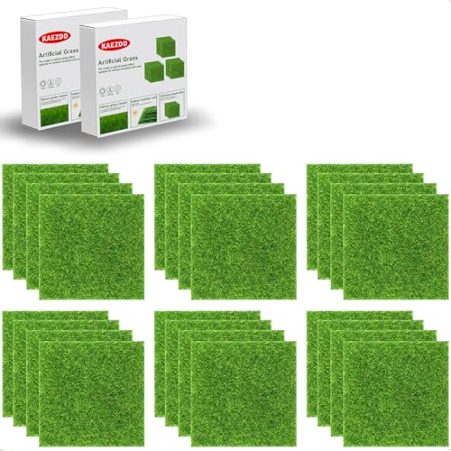 24 Pcs 6 X 6 Inch Fake Grass Decor for Crafts (24 Count)