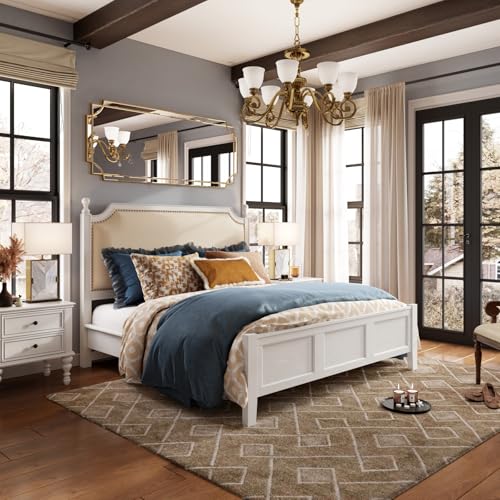 30"x70" Gold Foil Scalloped Edge Decorative Full Length Mirror