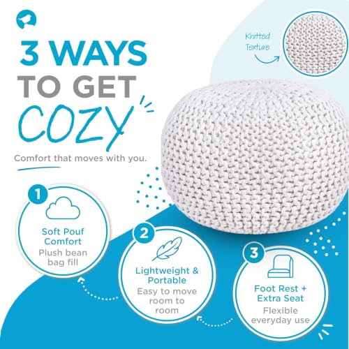 Round Pouf Ottoman Foot Rest
