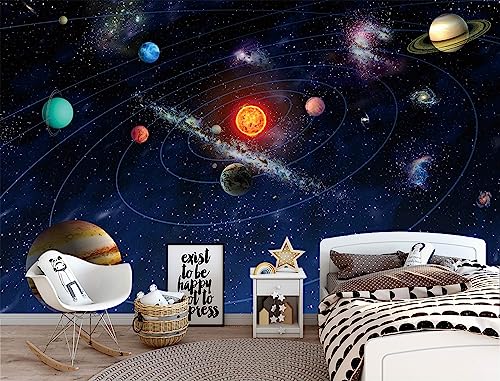 Galaxy Planet Kids Wallpape Mural Peel and Stick for Nursery Ceiling