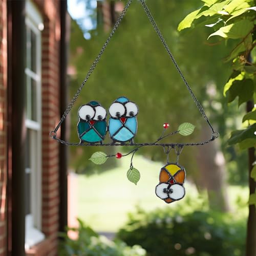 Stained Glass Birds Window Hanging