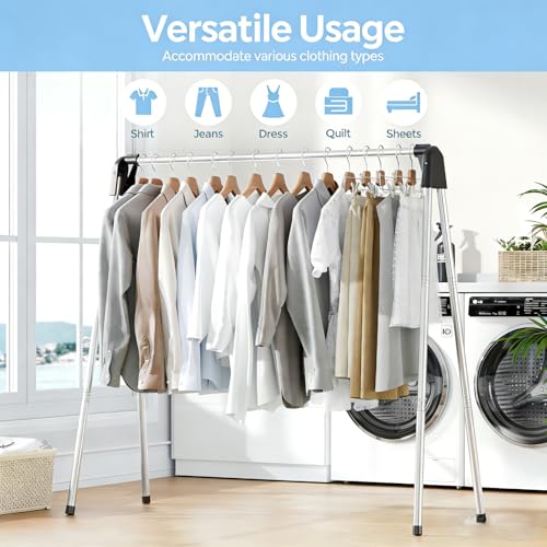55" L Stainless Steel Clothes Drying Rack