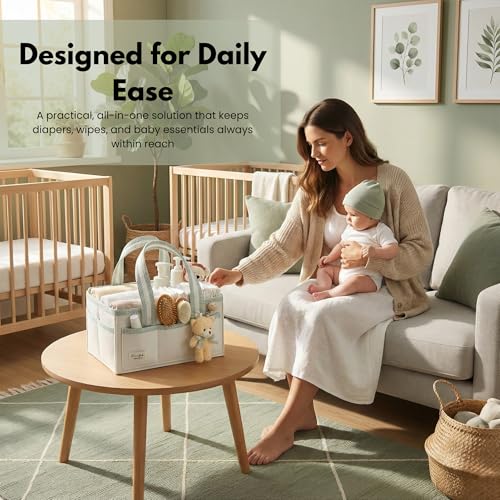 XL Diaper Caddy Organizer With Handle