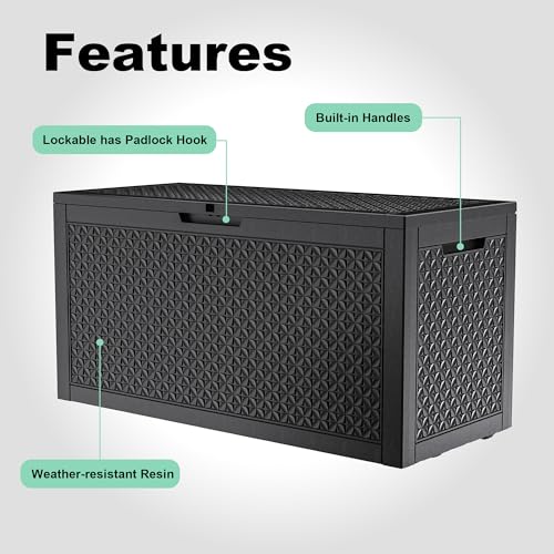 121 Gallon Resin Deck Box