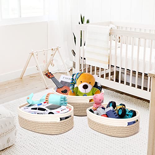 7 Piece Cotton Rope Woven Basket Set