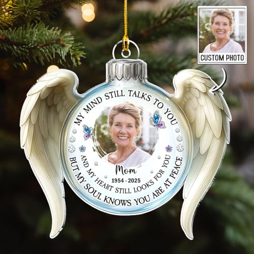 Personalized Custom Photo Acrylic Ornament for Loss of Loved Ones