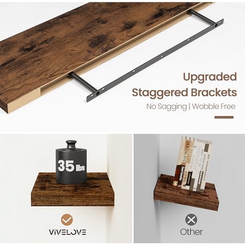 Floating Shelves 9 inch Deep 24”Long Set of 2 (2 Count)