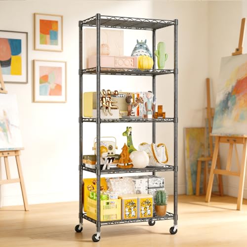5 Wire Shelving Metal Storage Rack Adjustable Shelves