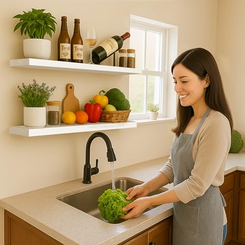 Wood Floating Shelves (2 Count)
