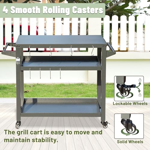 Domi 3 Shelf Outdoor Grill Table