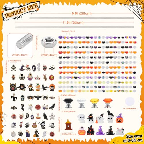 358Pcs Beaded Garden Stake DIY Halloween Decorative Garden Stake Kit (358 Count)