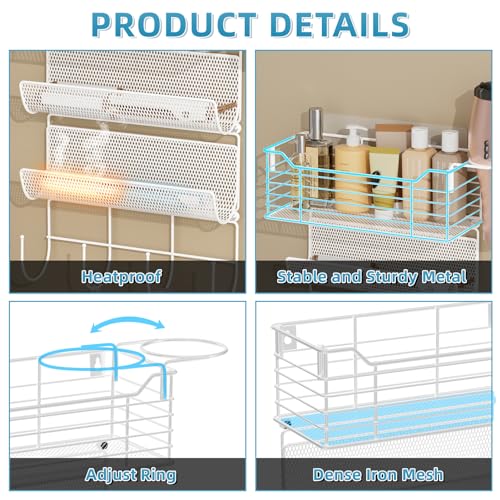 3 Tier Hair Tool Organizer Wall Mount