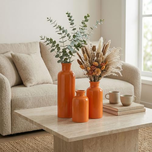 Ceramic Vase Set (3 Glossy finish)