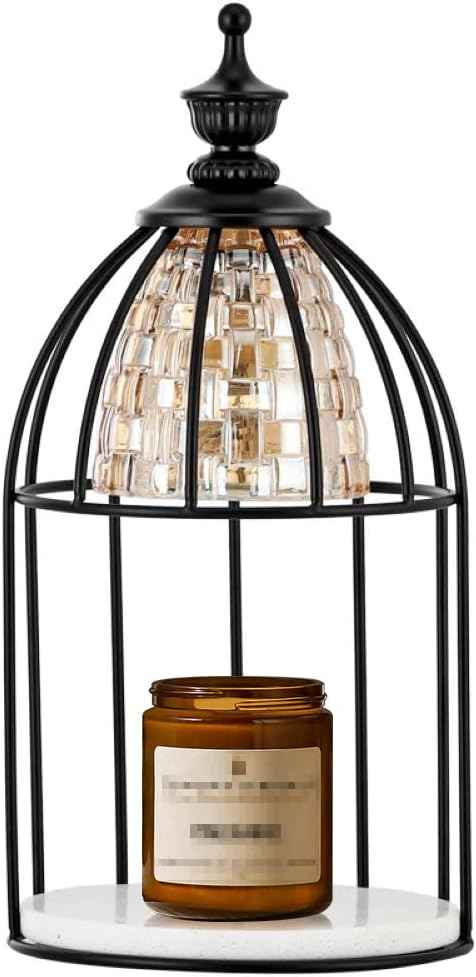 Candle Warmer Lamp for Top-Down Candle Melting, Vintage Aromatherapy Wax Melting lamp,Night Lamp (Black)