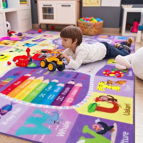 BENRON 6x9 Playroom Rug for Kids Washable