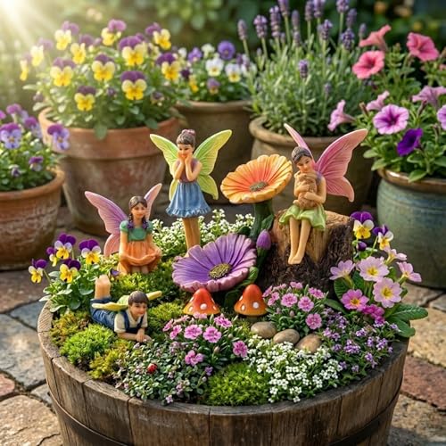 Fairies for Fairy Garden Accessories Kit Outdoor (7 Count)